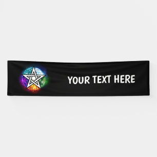 Wiccan pentagram banner