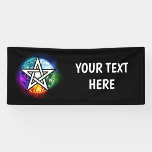 Wiccan pentagram banner