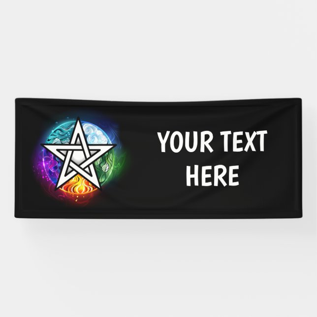 Wiccan pentagram banner (Horizontal)