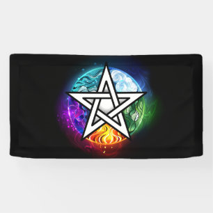 Wiccan pentagram banner