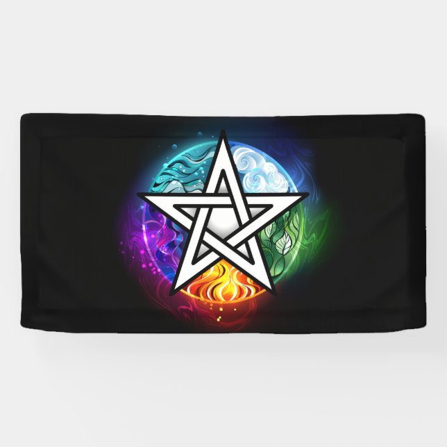 Wiccan pentagram banner (Horizontal)