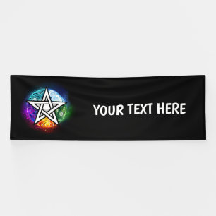 Wiccan pentagram banner