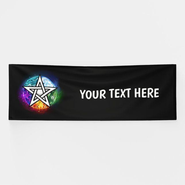 Wiccan pentagram banner (Horizontal)