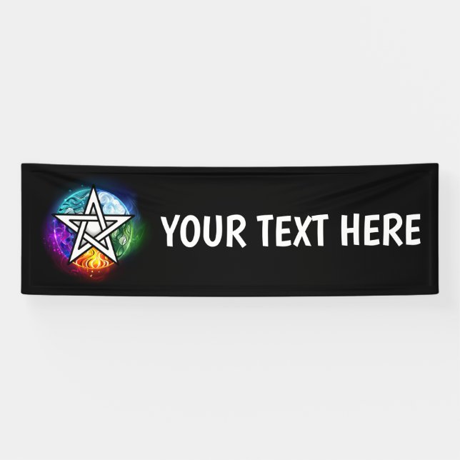 Wiccan pentagram banner (Horizontal)