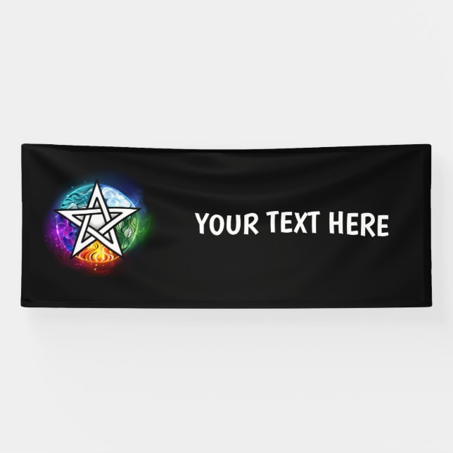 Wiccan pentagram banner (Horizontal)