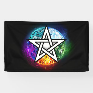 Wiccan pentagram banner