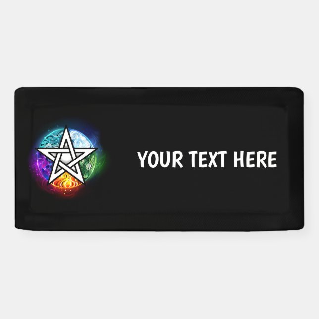 Wiccan pentagram banner (Horizontal)