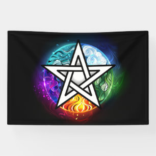 Wiccan pentagram banner