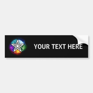 Wiccan pentagram bumper sticker
