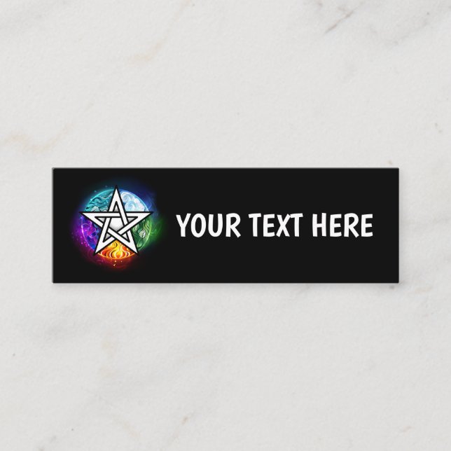 Wiccan pentagram calling card (Front)