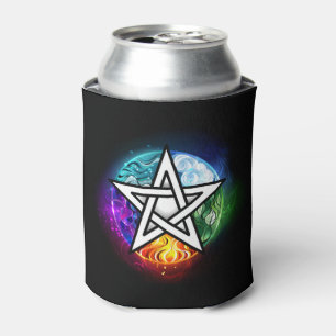 Wiccan pentagram can cooler