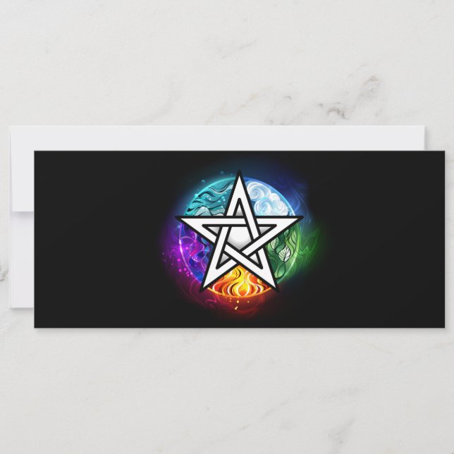 Wiccan pentagram card (Front)