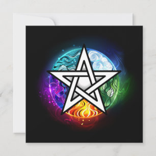 Wiccan pentagram card