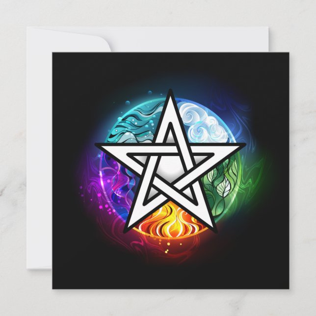 Wiccan pentagram card (Front)