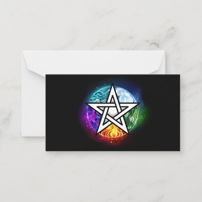 Wiccan pentagram card (Front)