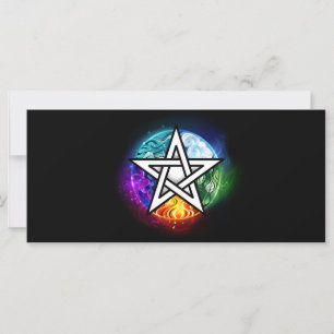 Wiccan pentagram card