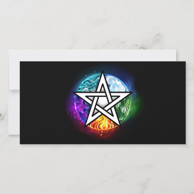 Wiccan pentagram card (Front)