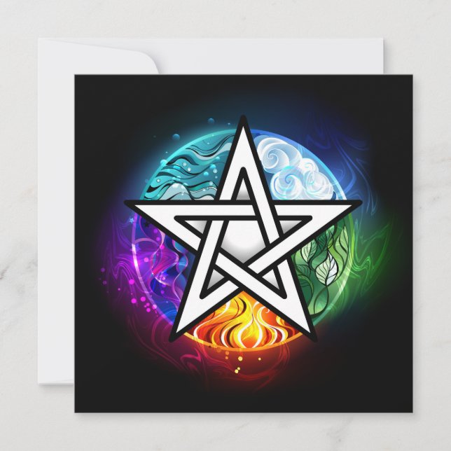 Wiccan pentagram card (Front)