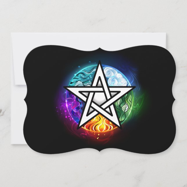 Wiccan pentagram card (Front)