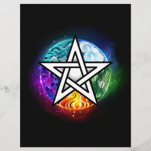 Wiccan pentagram custom letterhead