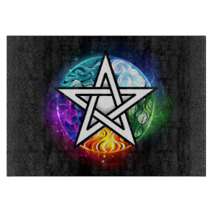 Wiccan pentagram cutting board