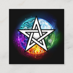 Wiccan pentagram enclosure card