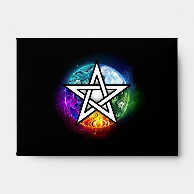 Wiccan pentagram envelope (Front)