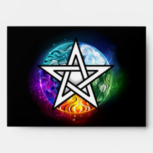 Wiccan pentagram envelope