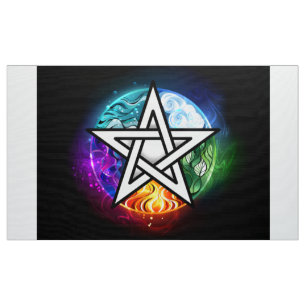 Wiccan pentagram fabric