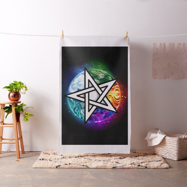 Wiccan pentagram fabric (In Situ)