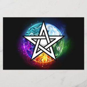 Wiccan pentagram flyer