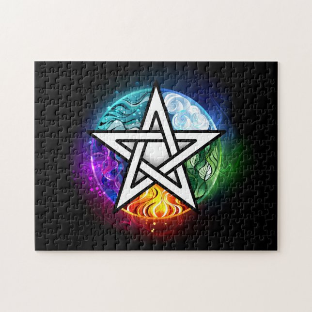 Wiccan pentagram jigsaw puzzle (Horizontal)