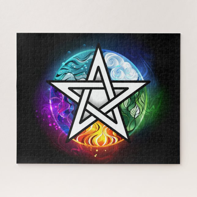 Wiccan pentagram jigsaw puzzle (Horizontal)