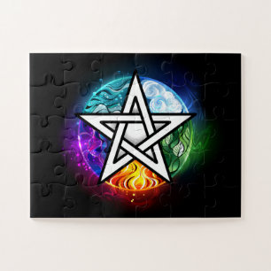 Wiccan pentagram jigsaw puzzle