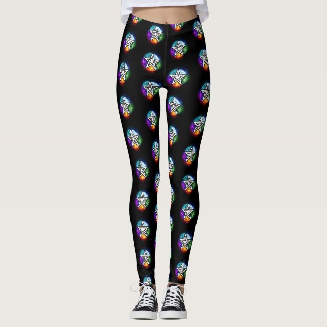 Wiccan pentagram leggings (Front)