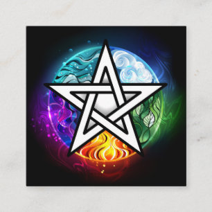 Wiccan pentagram loyalty card