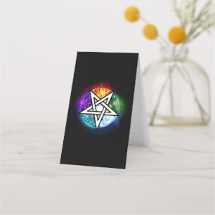 Wiccan pentagram loyalty card