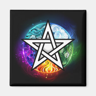 Wiccan pentagram magnet