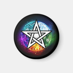 Wiccan pentagram magnet