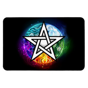 Wiccan pentagram magnet