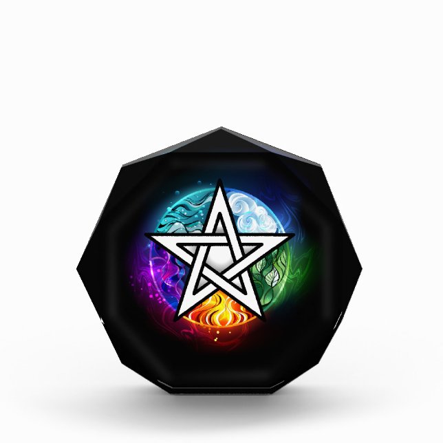 Wiccan pentagram photo block (Front)