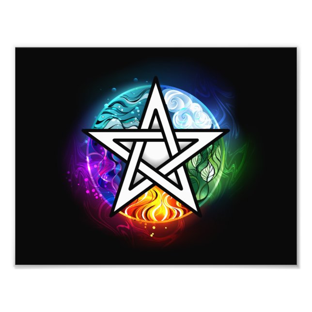 Wiccan pentagram photo print (Front)