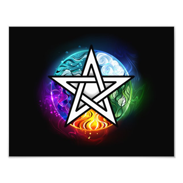 Wiccan pentagram photo print (Front)