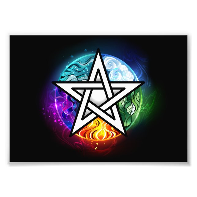 Wiccan pentagram photo print (Front)