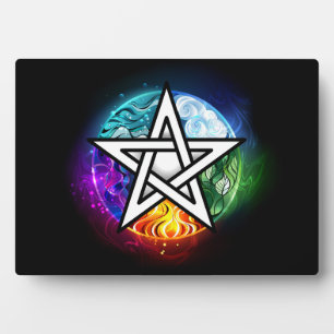 Wiccan pentagram plaque
