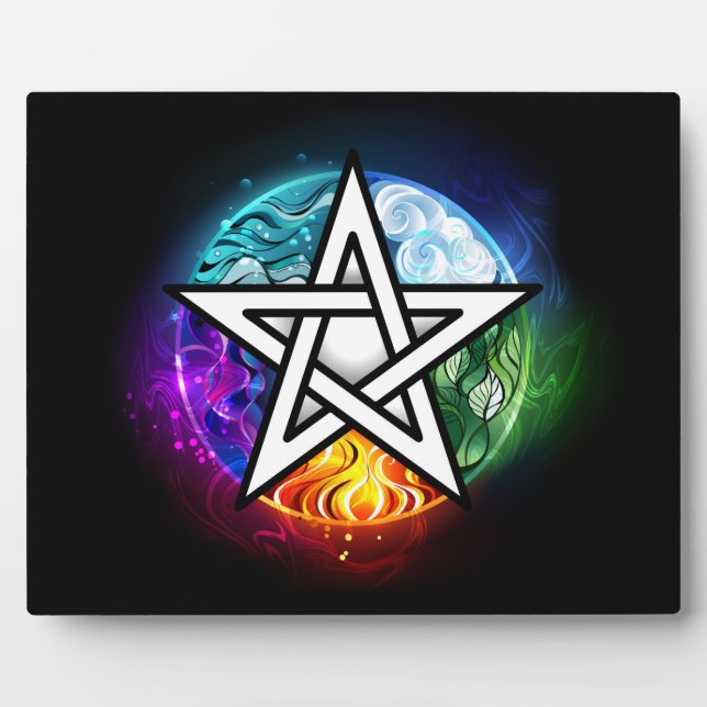 Wiccan pentagram plaque (Front)