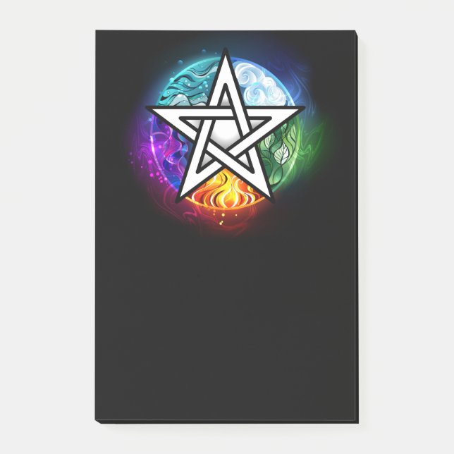 Wiccan pentagram post-it notes (Front)