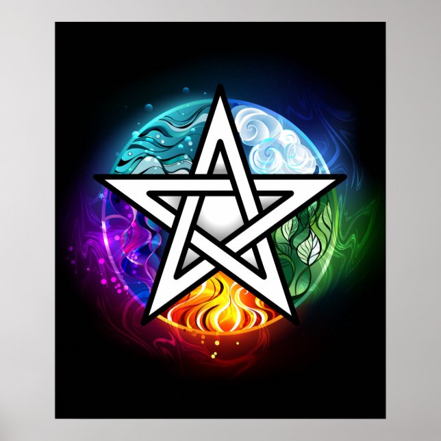Wiccan pentagram poster (Front)