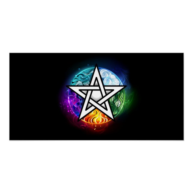 Wiccan pentagram poster (Front)