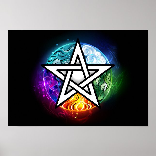 Wiccan pentagram poster (Front)